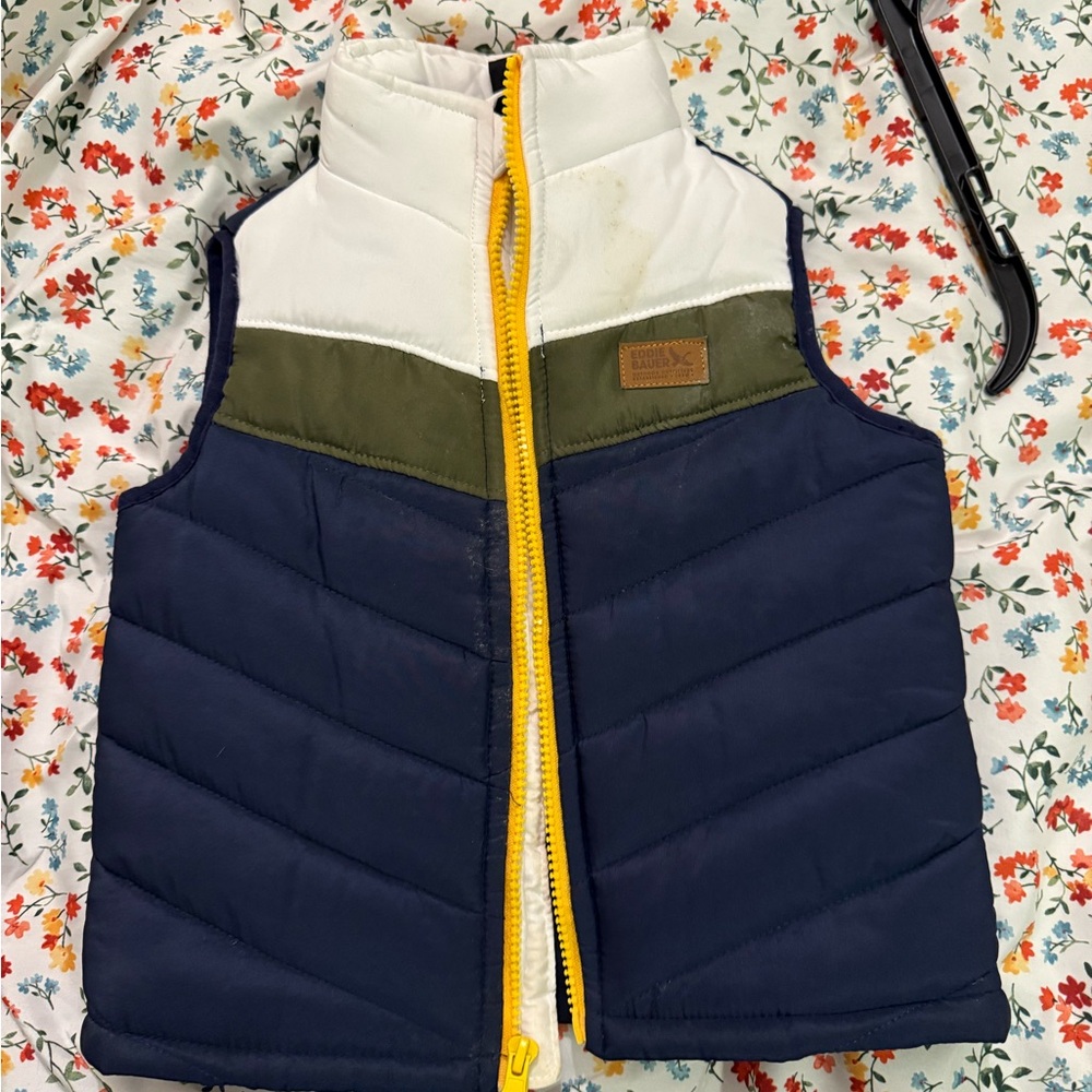 Eddie Bauer Kids' Navy, White, and Olive Vest